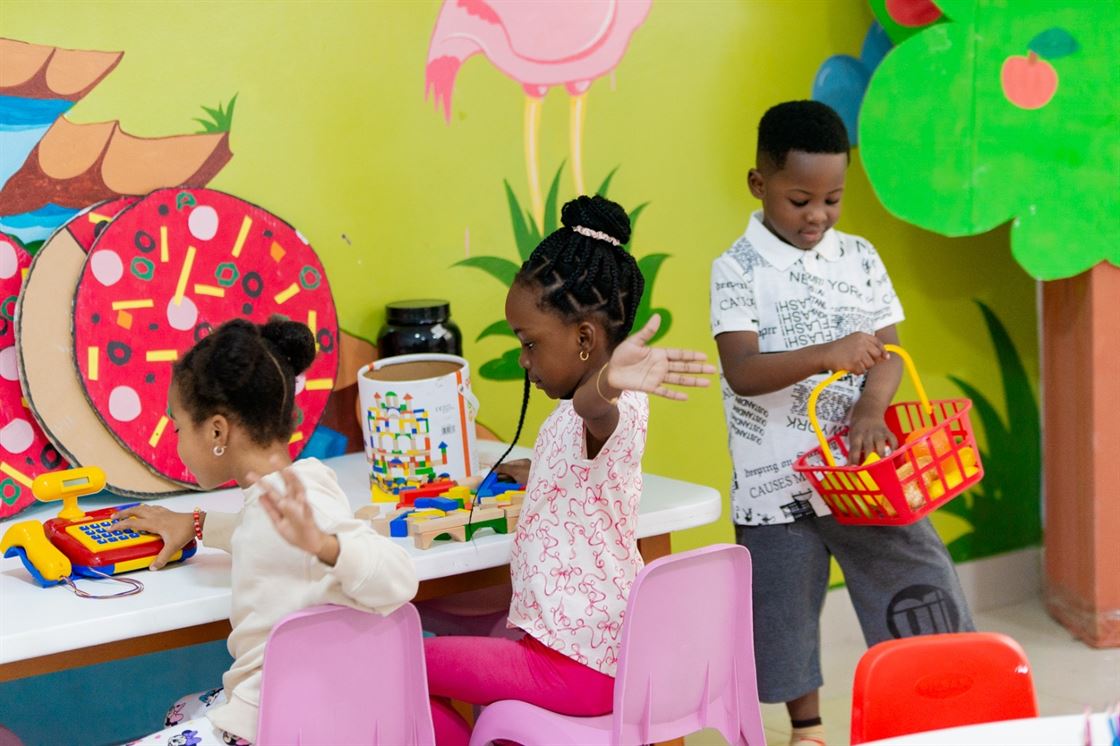 Children playing and learning at David's Academy